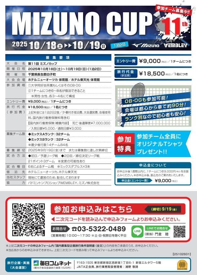 第11回 MIZUNOCUP